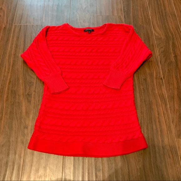 Banana Republic 3/4 Sleeve Cableknit Sweater - Picture 2 of 6